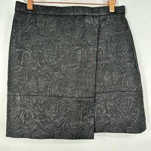 Banana Republic Brocade Metallic Black Skirt